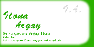 ilona argay business card